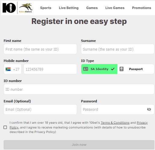 10bet-register-south-africa-online-guide-sign-up