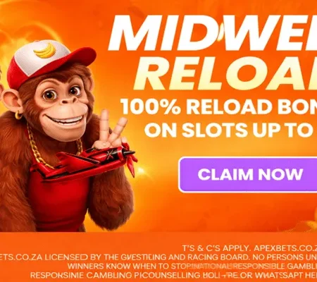 Apex Bets Midweek Reload Bonus South Africa – 100% Match Up to R5,000 Every Wednesday