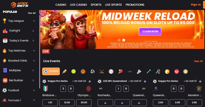 apexbets south africa casino and sports betting