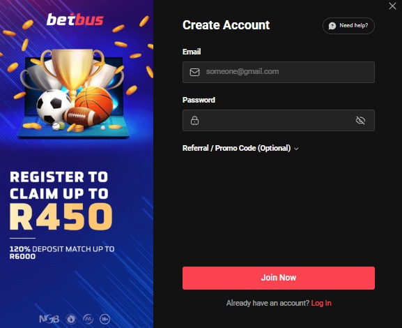 betbus registration page 