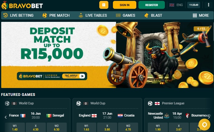 Bravobet sports and casino betting site south africa homepage