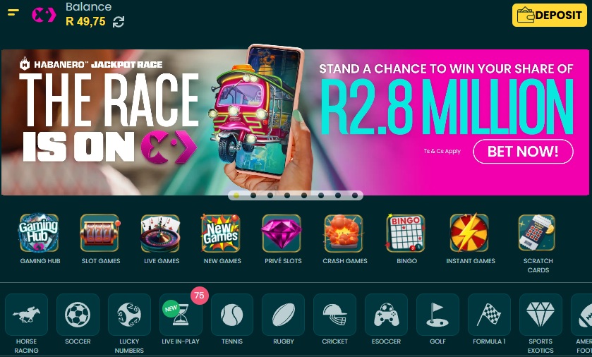 luckyfish.co_.za-logged-in-on-the-site