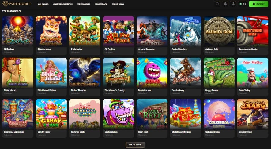 pantherbet new habenero games casino south africa