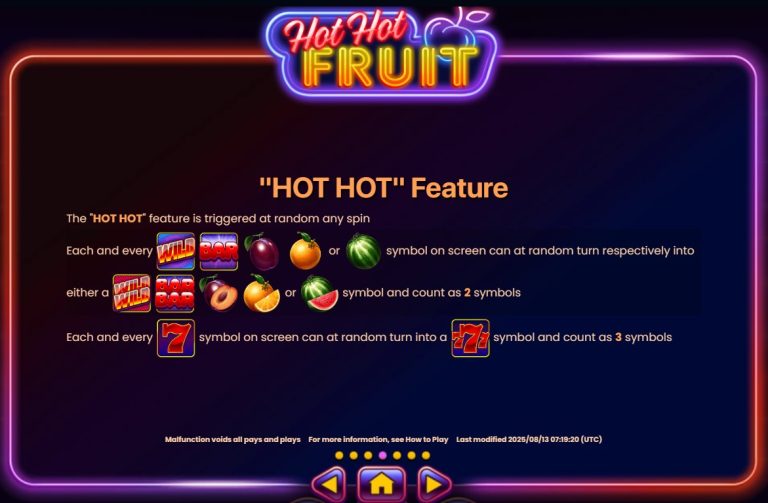 How hot hot fruits works on lucky fish