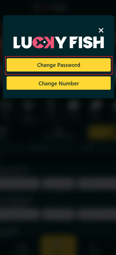 luckyfish change password page