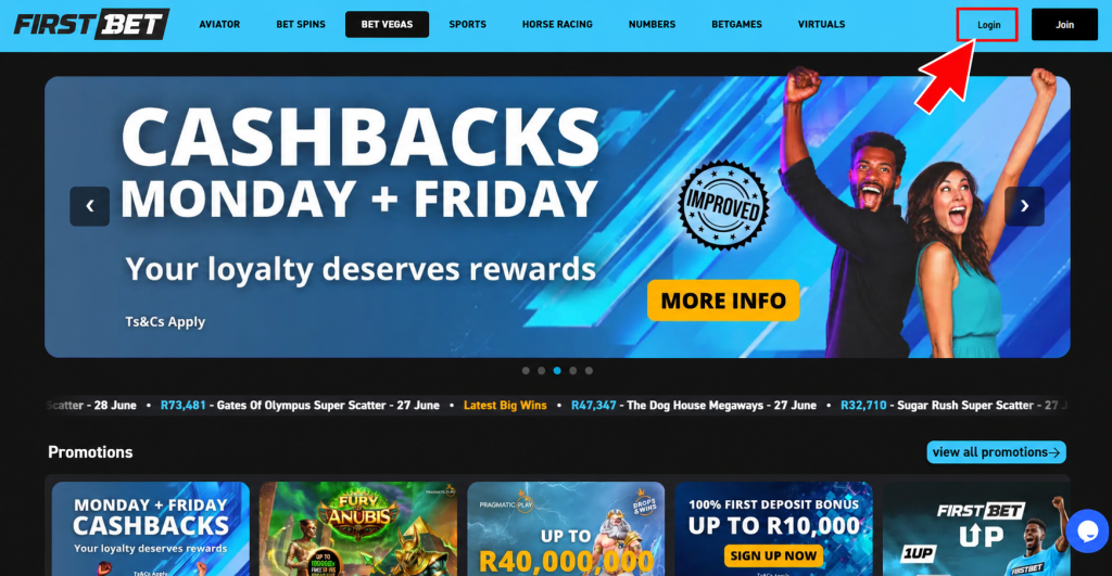 firstbet login page