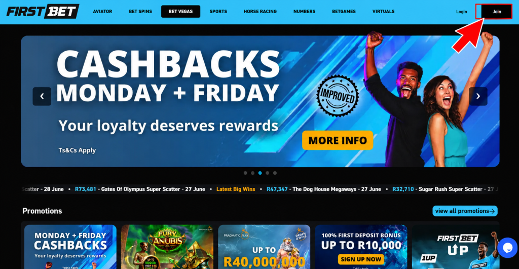 firstbet registration page guide step 1 