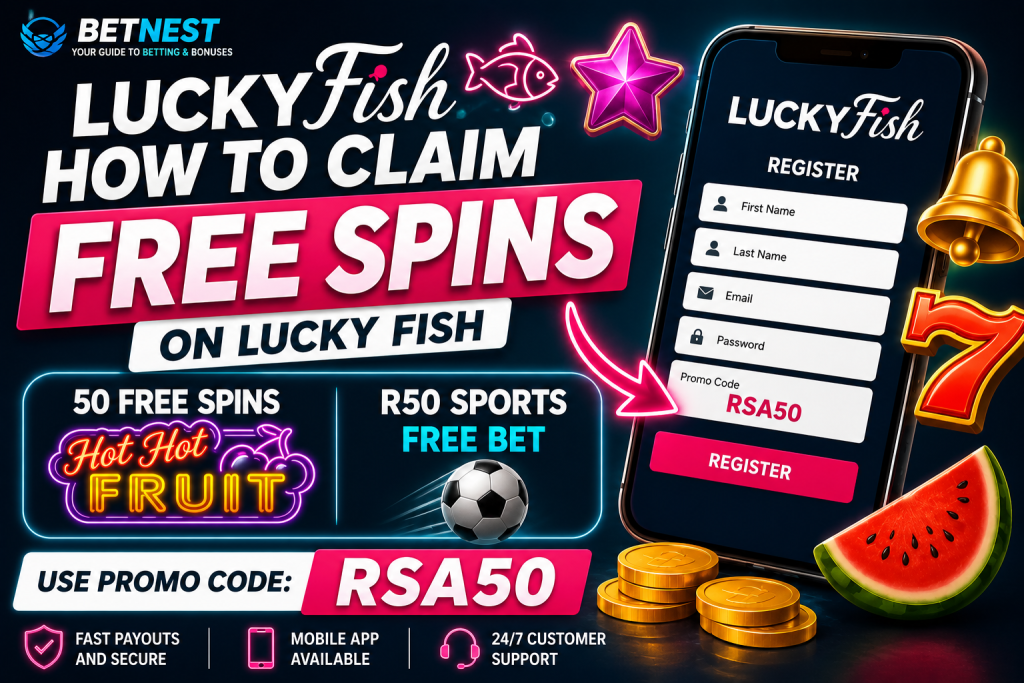 how to claim free spins on luckyfish