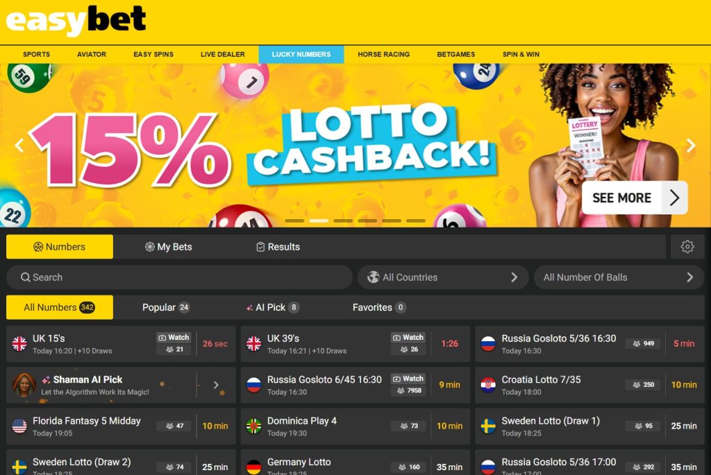 easybet lucky numbers